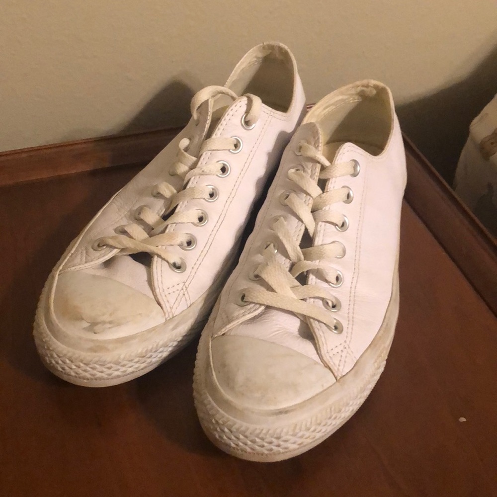 White Converse Leather Sneakers